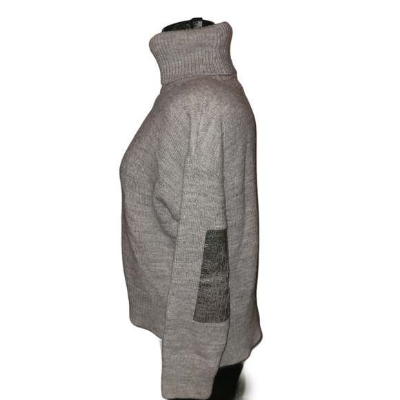 Jones New York Grey Heathered Knit Turtleneck Sweater M - Picture 4 of 6